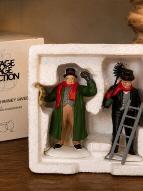 Department 56 Heritage Village Collection set Town Crier Chimney Sweep